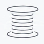 Line drawing of a spool of composite material