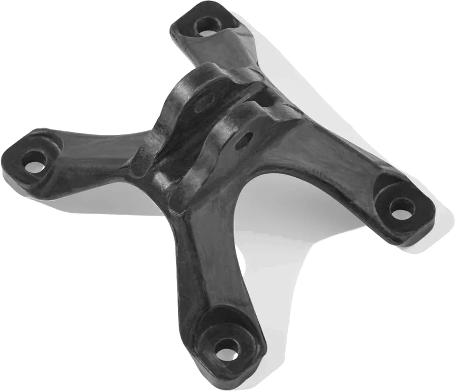 Molded carbon fiber aerospace bracket